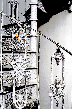 #P105- Rusty old spiral staircase